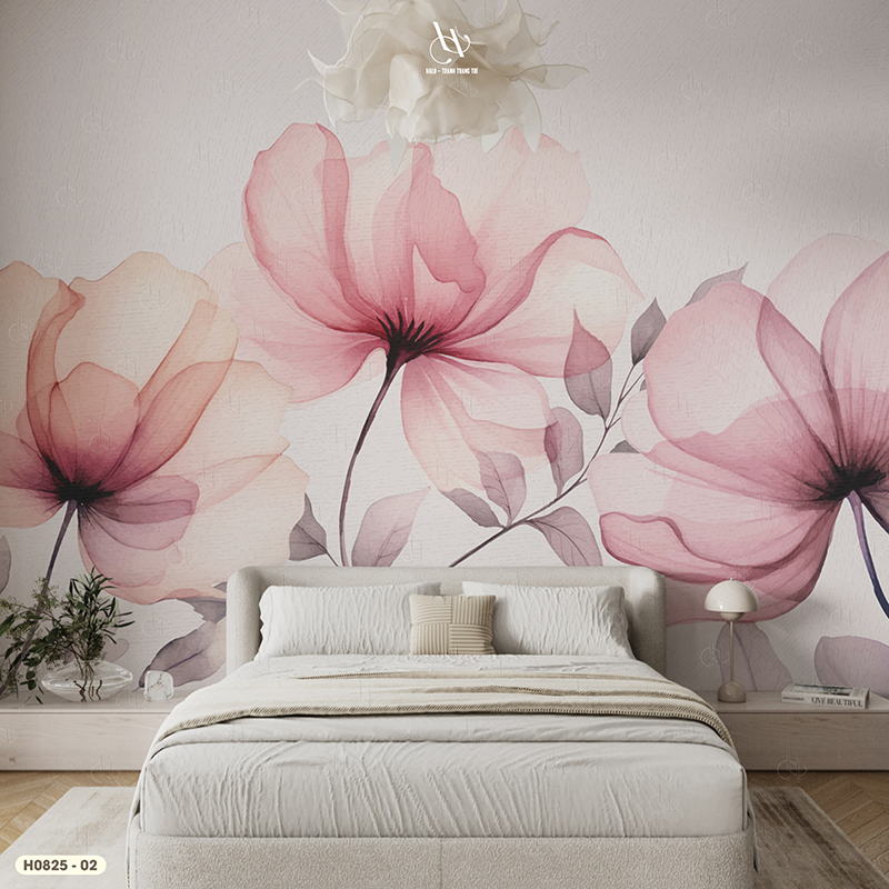  Tranh Dán Tường Hoa 8D 16D - H0825 