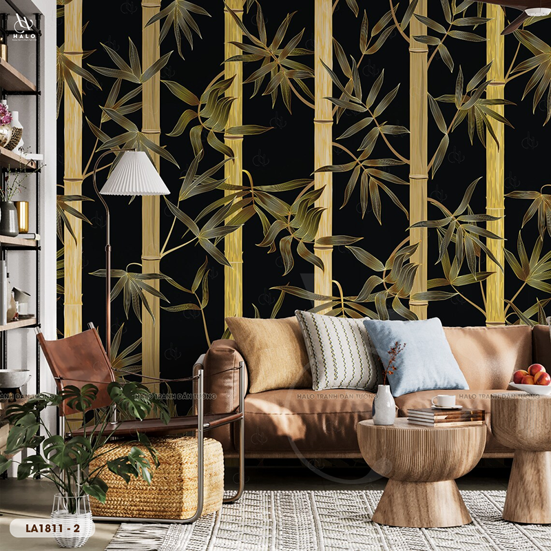  Tranh Dán Tường Lá Tối Giản - LA1811 