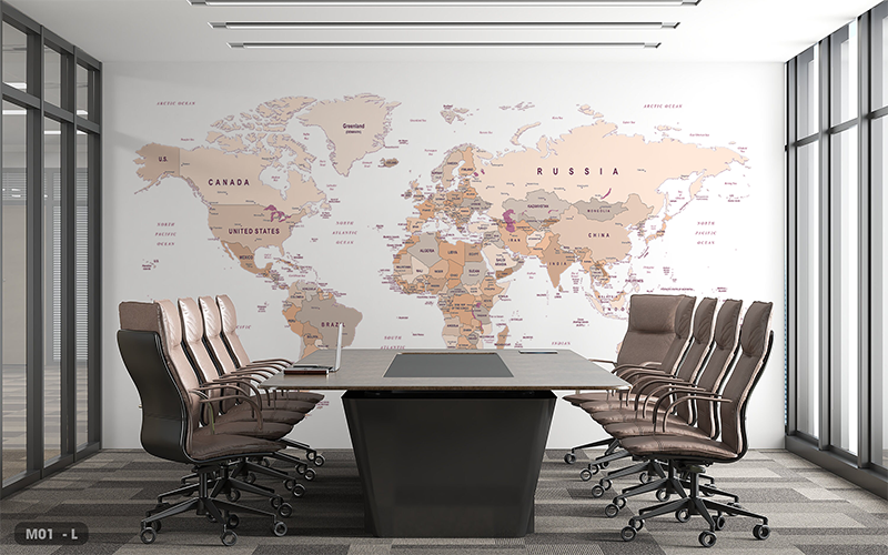  Tranh Dán Tường Bản Đồ 8D 16D - M01 