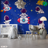  Tranh Dán Tường Phi Hành Gia Cho Trẻ 8D 16D - KID311 
