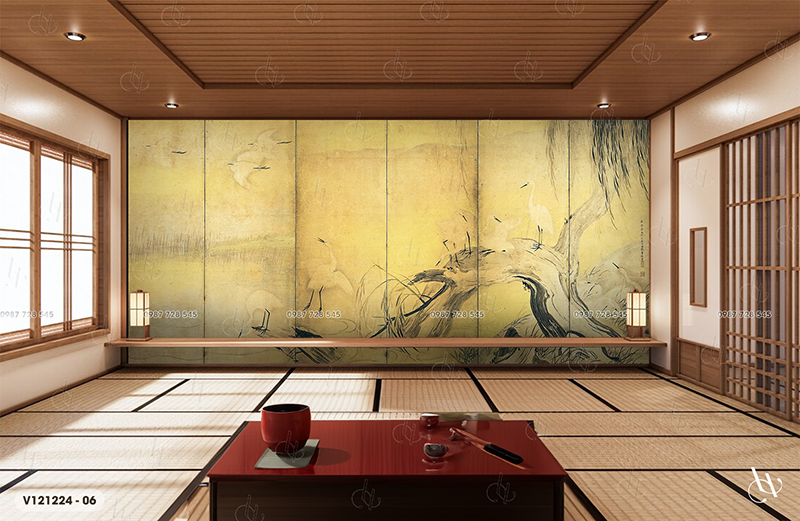  Tranh Dán Tường Nhật Bản Cổ Điển  8D 16D - V121224 