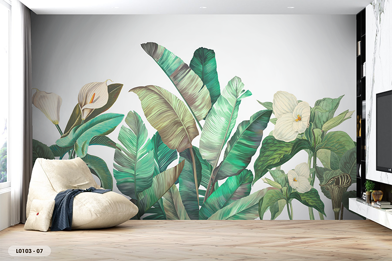  Tranh Dán Tường Lá 8D 16D - L0103 