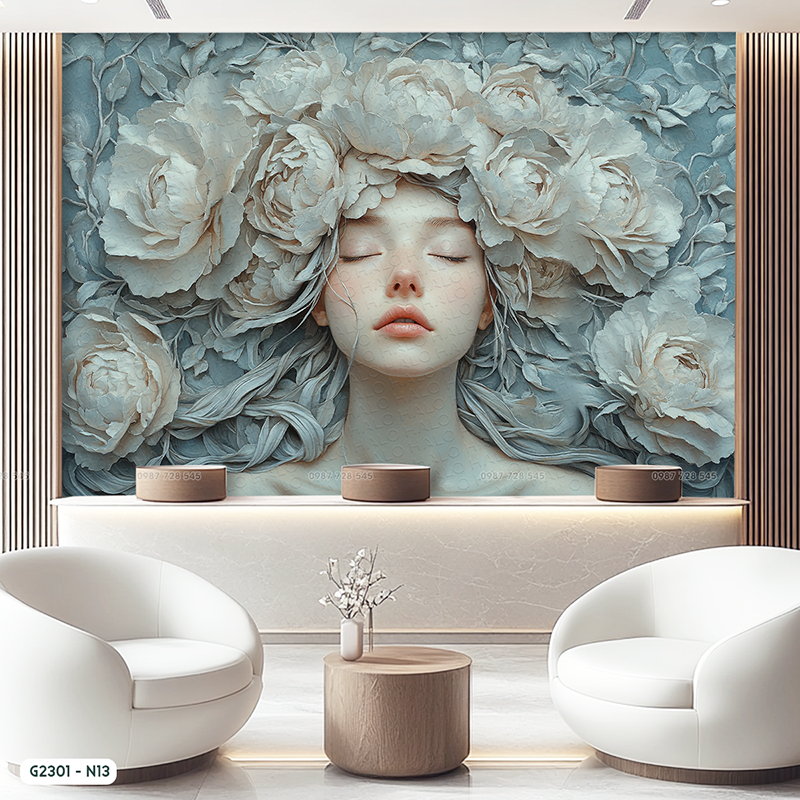  Tranh Dán Tường Vẻ Đẹp Kiêu Sa 8D 16D - G2301 