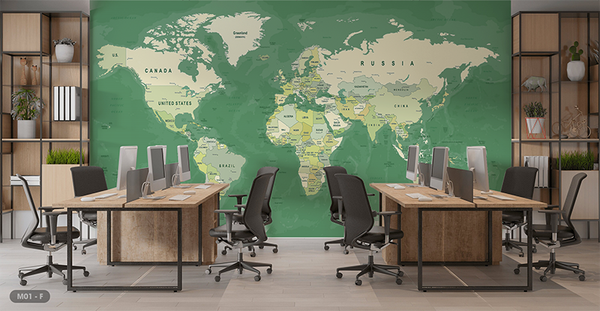  Tranh Dán Tường Bản Đồ 8D 16D - M01 