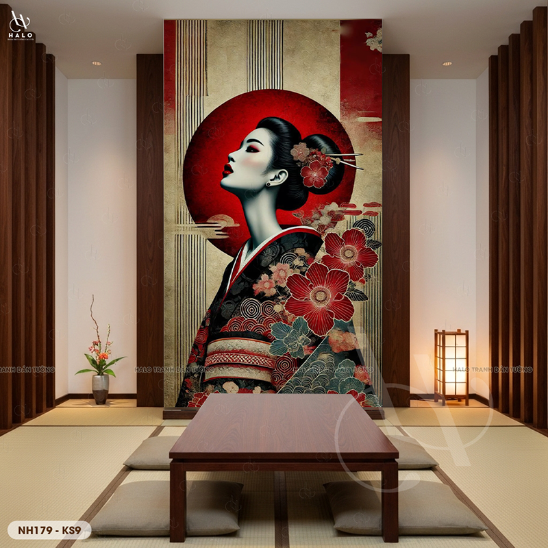  Tranh Dán Tường Nhà Hàng Nhật Bản Cổ Điển - NH179 