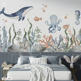  Tranh Dán Tường Tone Xanh Dành Cho Bé Trai 8D 16D - KID311 