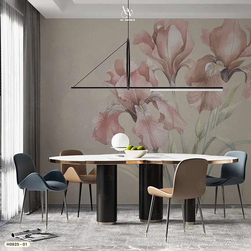  Tranh Dán Tường Hoa 8D 16D - H0825 