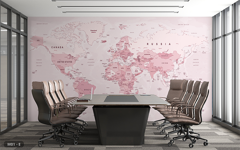  Tranh Dán Tường Bản Đồ 8D 16D - M01 