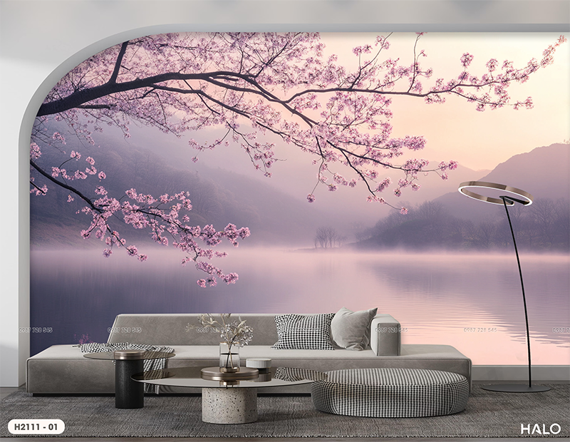  Tranh Dán Tường  Hoa 8D 16D - H211 