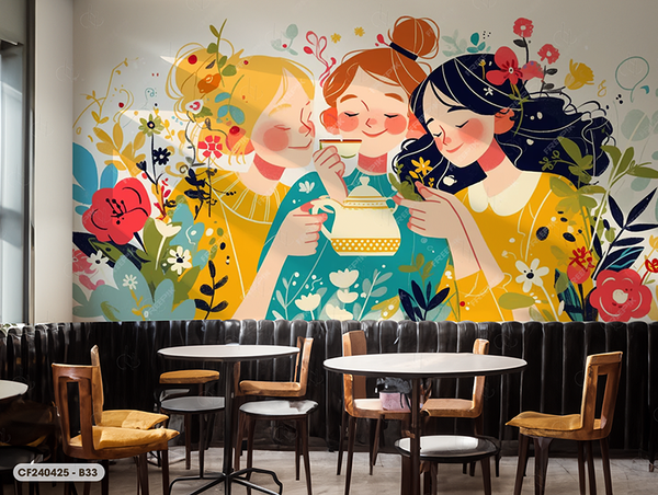  Tranh Dán Tường Cà Phê  8D 16D - CF240425-B 