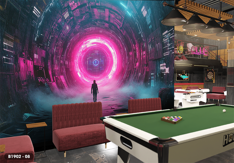  Tranh Dán Tường Quán BiDa 8D 16D - B1902 