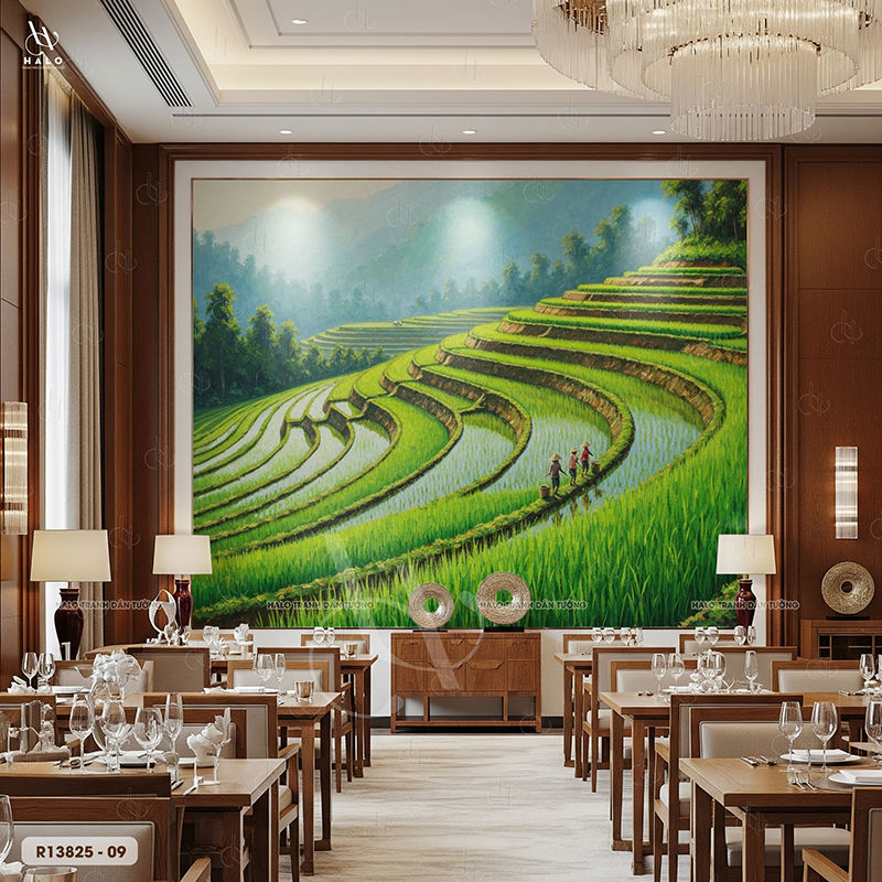  Tranh Dán Tường Ruộng Bậc Thang 8D 16D - R13825 