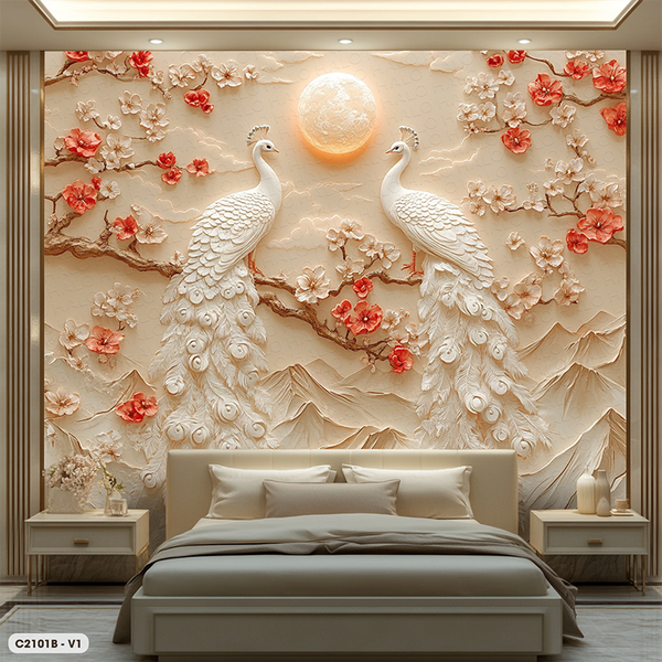  Tranh Dán Tường Hạnh Phúc Viên Mãn 8D 16D - C2101B 