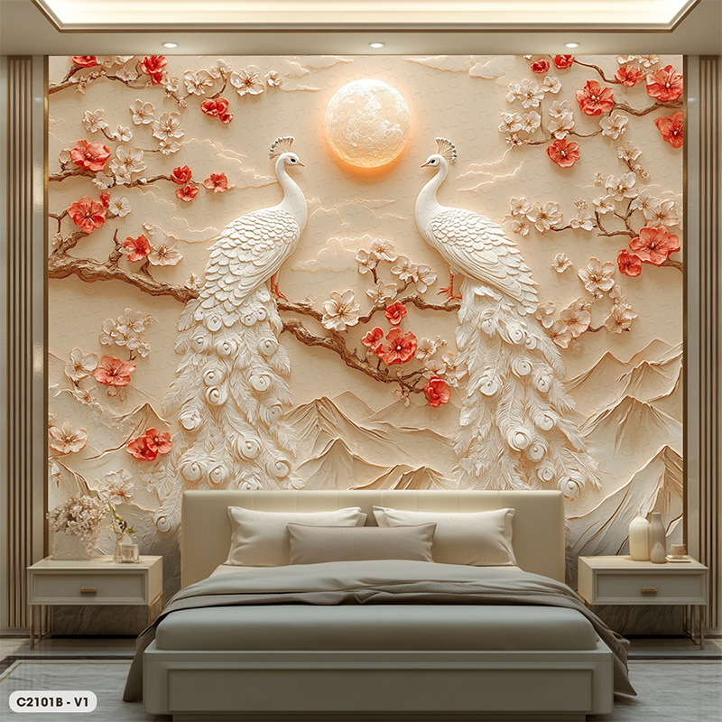  Tranh Dán Tường Hạnh Phúc Viên Mãn 8D 16D - C2101B 