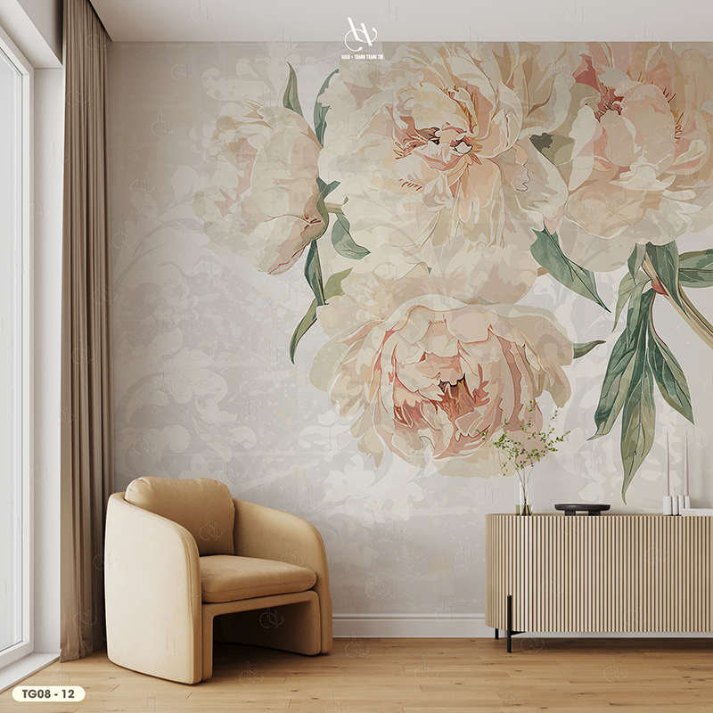  Tranh Dán Tường Hoa 8D 16D - H0825 