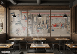  Tranh Dán Tường Nhà Hàng Hàn Quốc Cổ Điển - NH179 