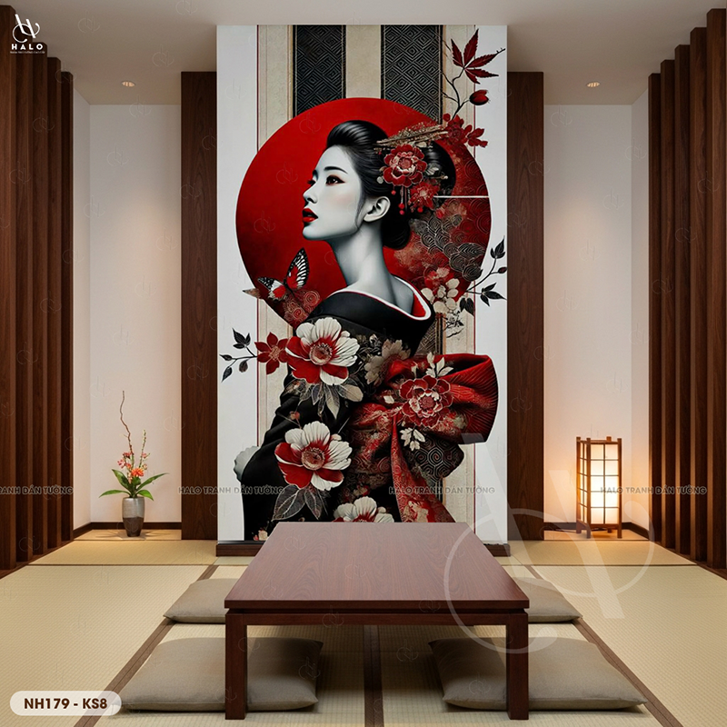  Tranh Dán Tường Nhà Hàng Nhật Bản Cổ Điển - NH179 