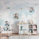  Tranh Dán Tường Tone Xanh Dành Cho Bé Trai 8D 16D - KID311 