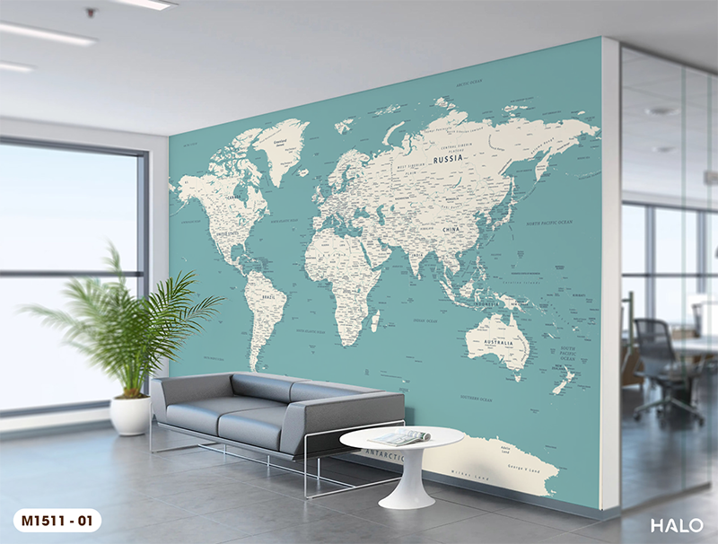  Tranh Dán Tường Bản Đồ 8D 16D - M11 