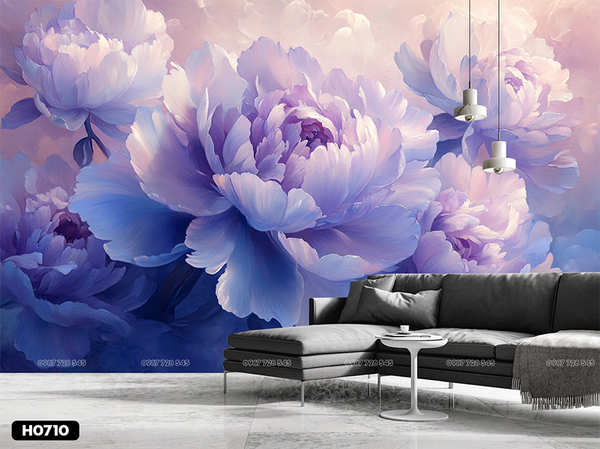  Tranh Dán Tường  Hoa 8D 16D - H0710 