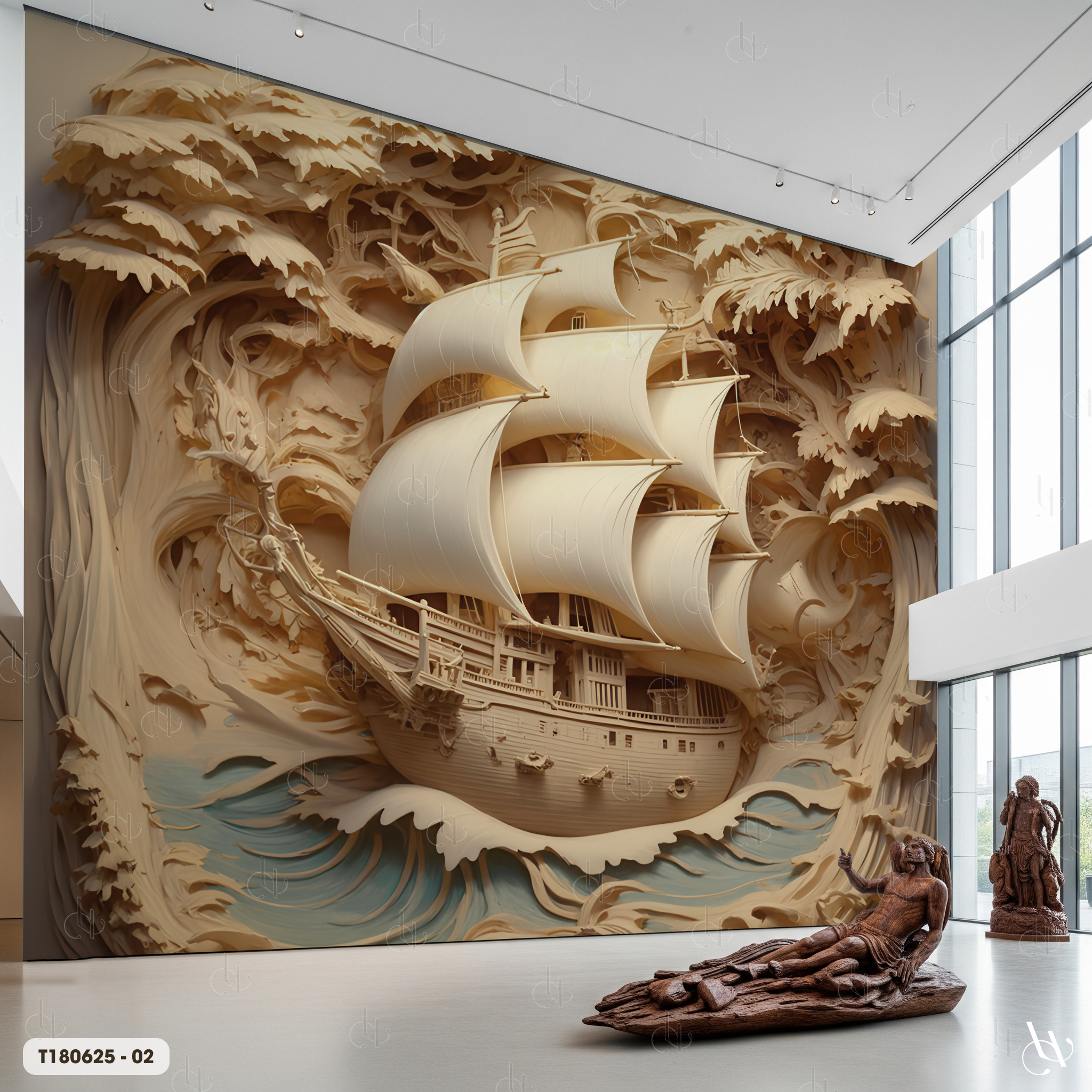  Tranh Dán Tường Thuận Buồm Xuôi Gió  8D 16D - PC030625 