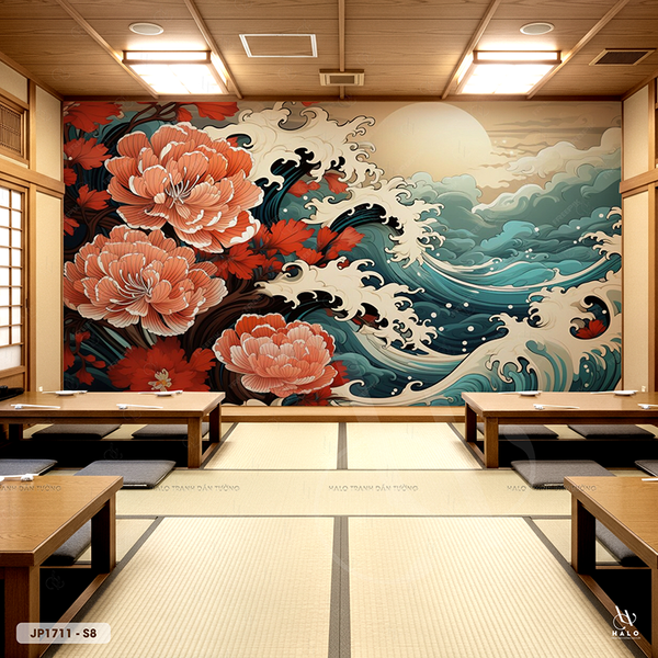  Tranh Dán Tường Sóng Nhật Bản - JP1711 