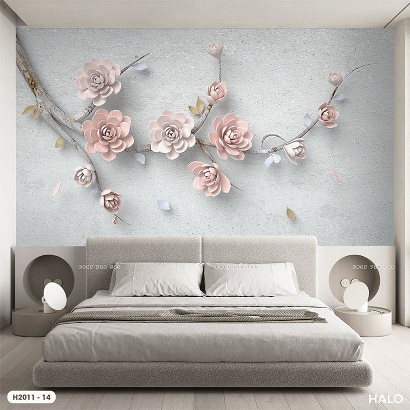  Tranh Dán Tường  Hoa 8D 16D - H2011 