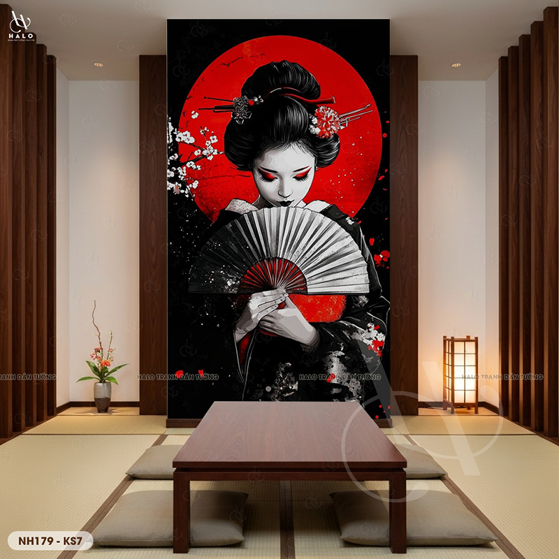  Tranh Dán Tường Nhà Hàng Nhật Bản Cổ Điển - NH179 