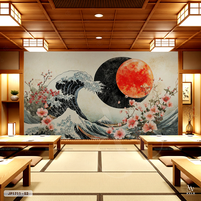  Tranh Dán Tường Sóng Nhật Bản - JP1711 
