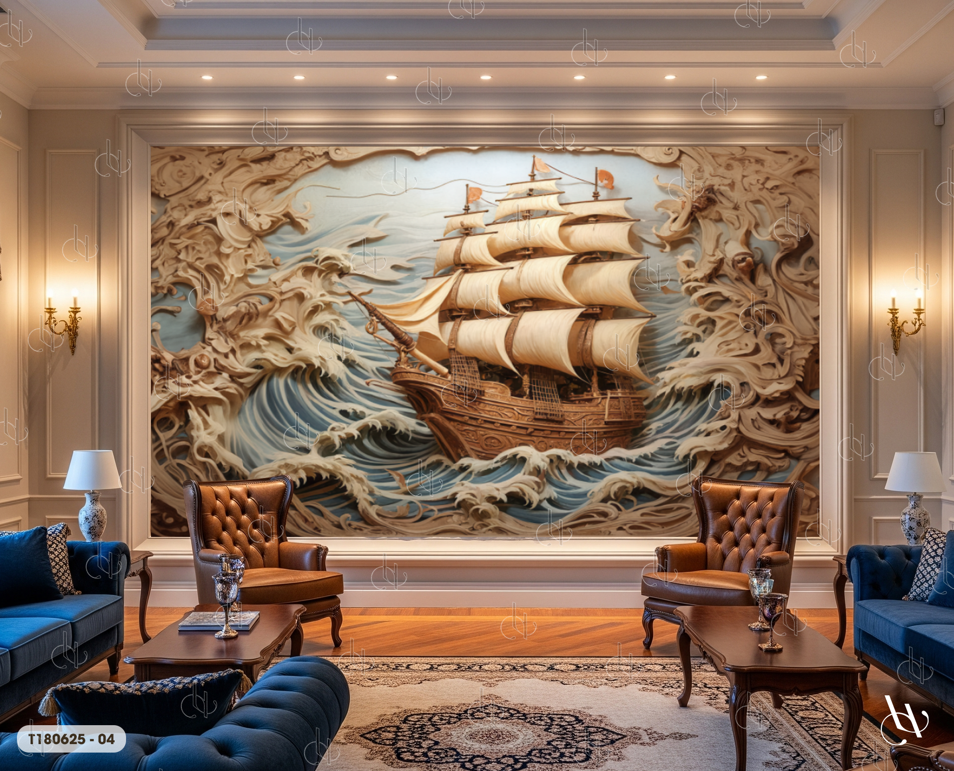  Tranh Dán Tường Thuận Buồm Xuôi Gió  8D 16D - PC030625 