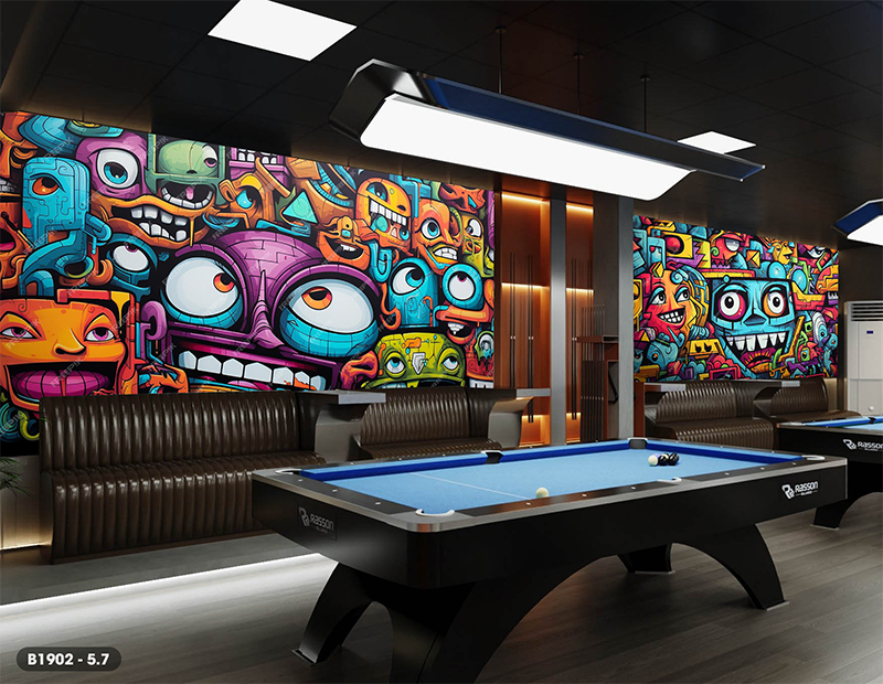  Tranh Dán Tường Quán BiDa 8D 16D - B1902 