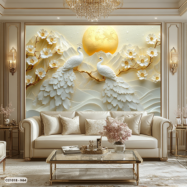  Tranh Dán Tường Hạnh Phúc Viên Mãn 8D 16D - C2101B 