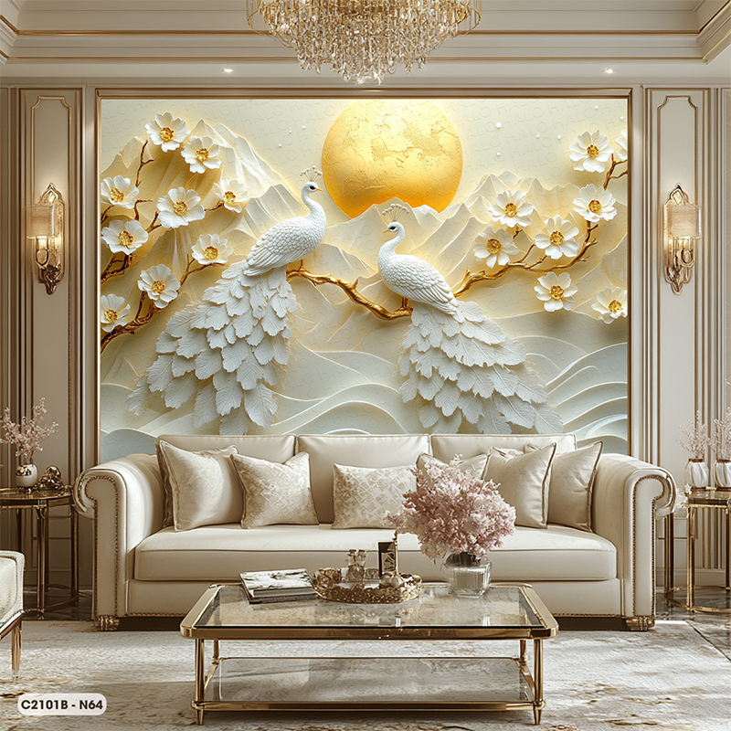  Tranh Dán Tường Hạnh Phúc Viên Mãn 8D 16D - C2101B 