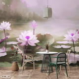  Tranh Dán Tường Hoa Sen 8D 16D - S1103 