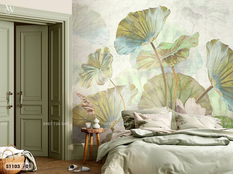  Tranh Dán Tường Hoa Sen 8D 16D - S1103 