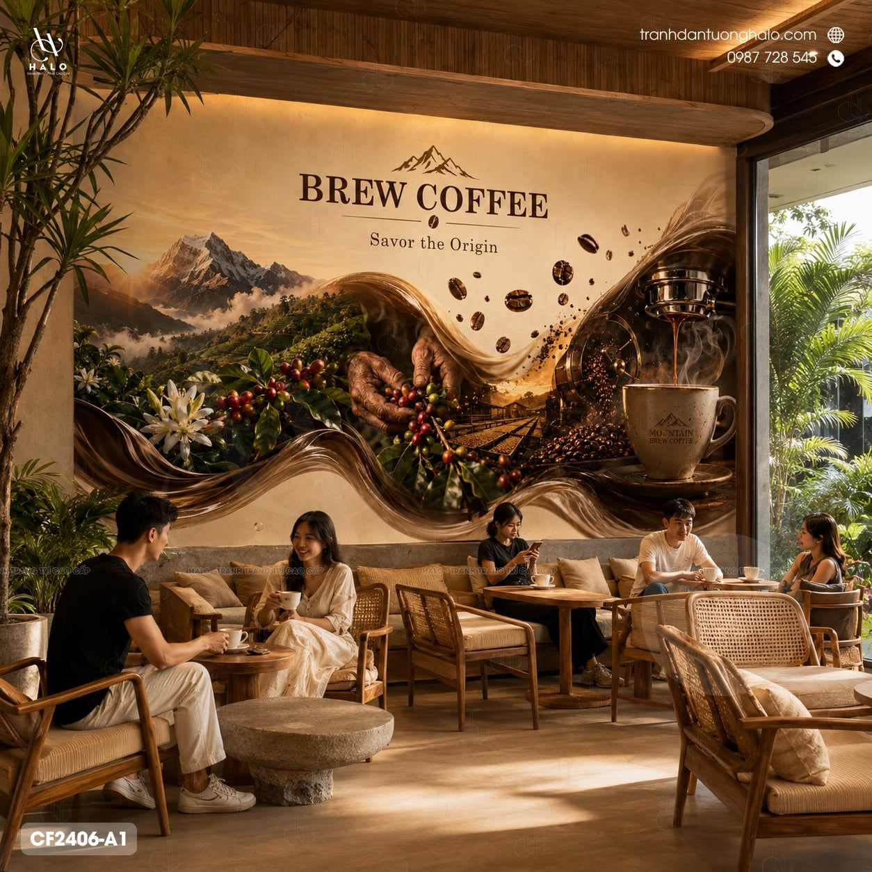  Tranh Dán Tường Coffee - CF2406 - A1 