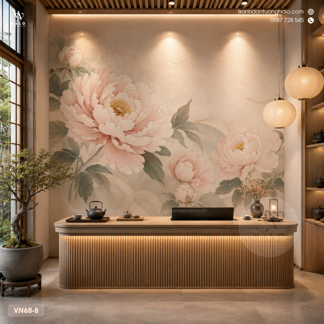  Tranh Dán Tường Phòng Trà - VN6B - 8 