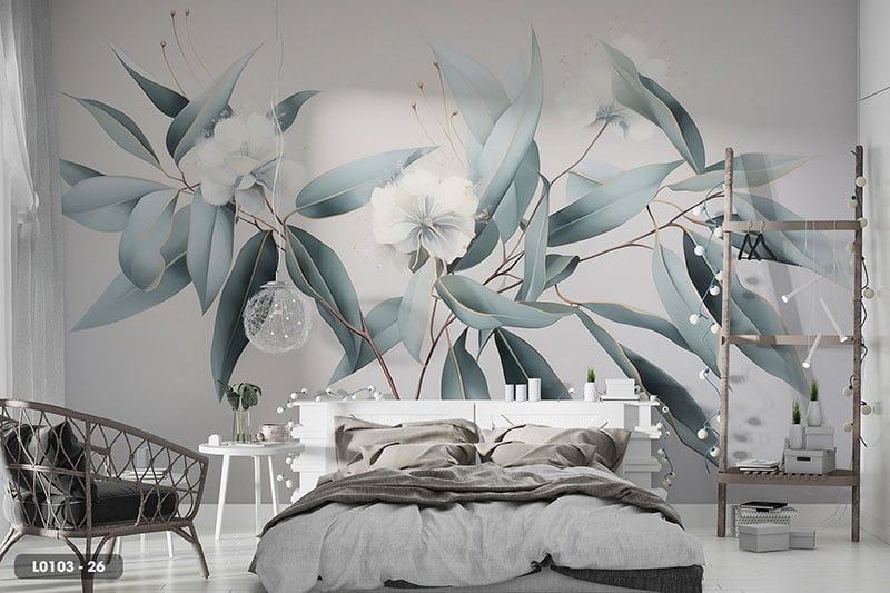  Tranh Dán Tường Lá Cây 8D 16D - L0103 