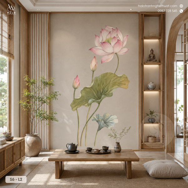  Tranh Dán Tường Hoa Sen - S6 - L2 