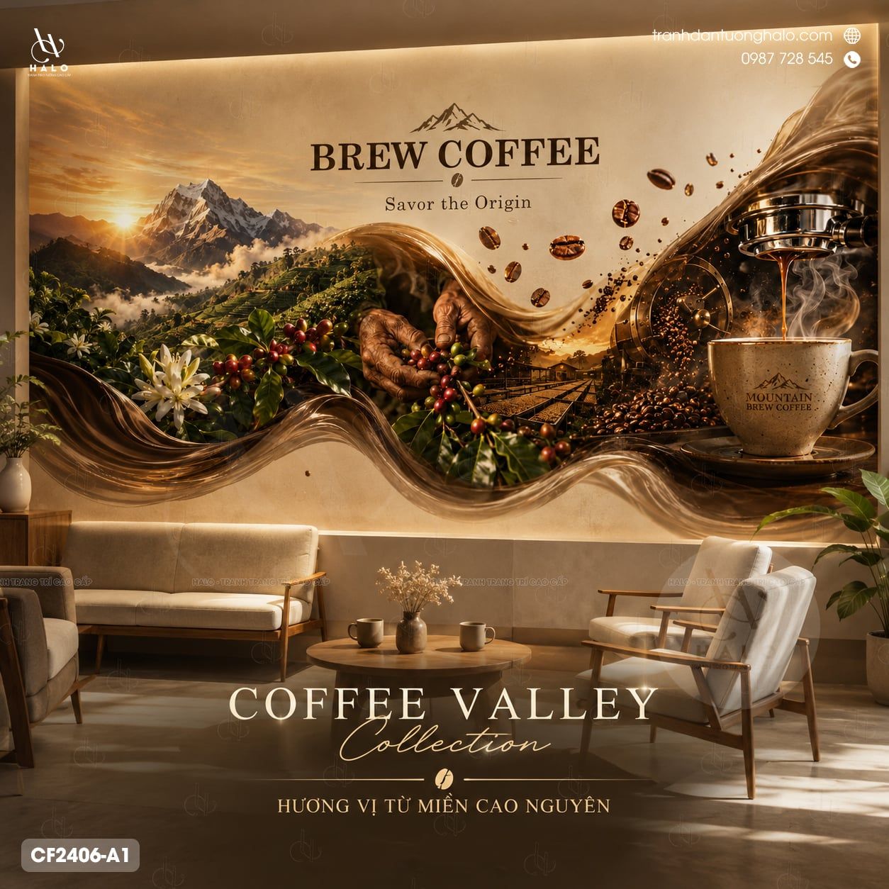  Tranh Dán Tường Coffee - CF2406 - A1 