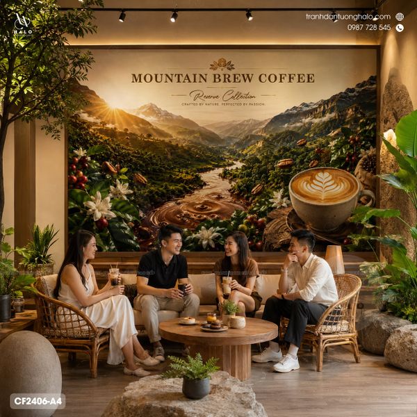  Tranh Dán Tường Coffee - CF2406 - A4 