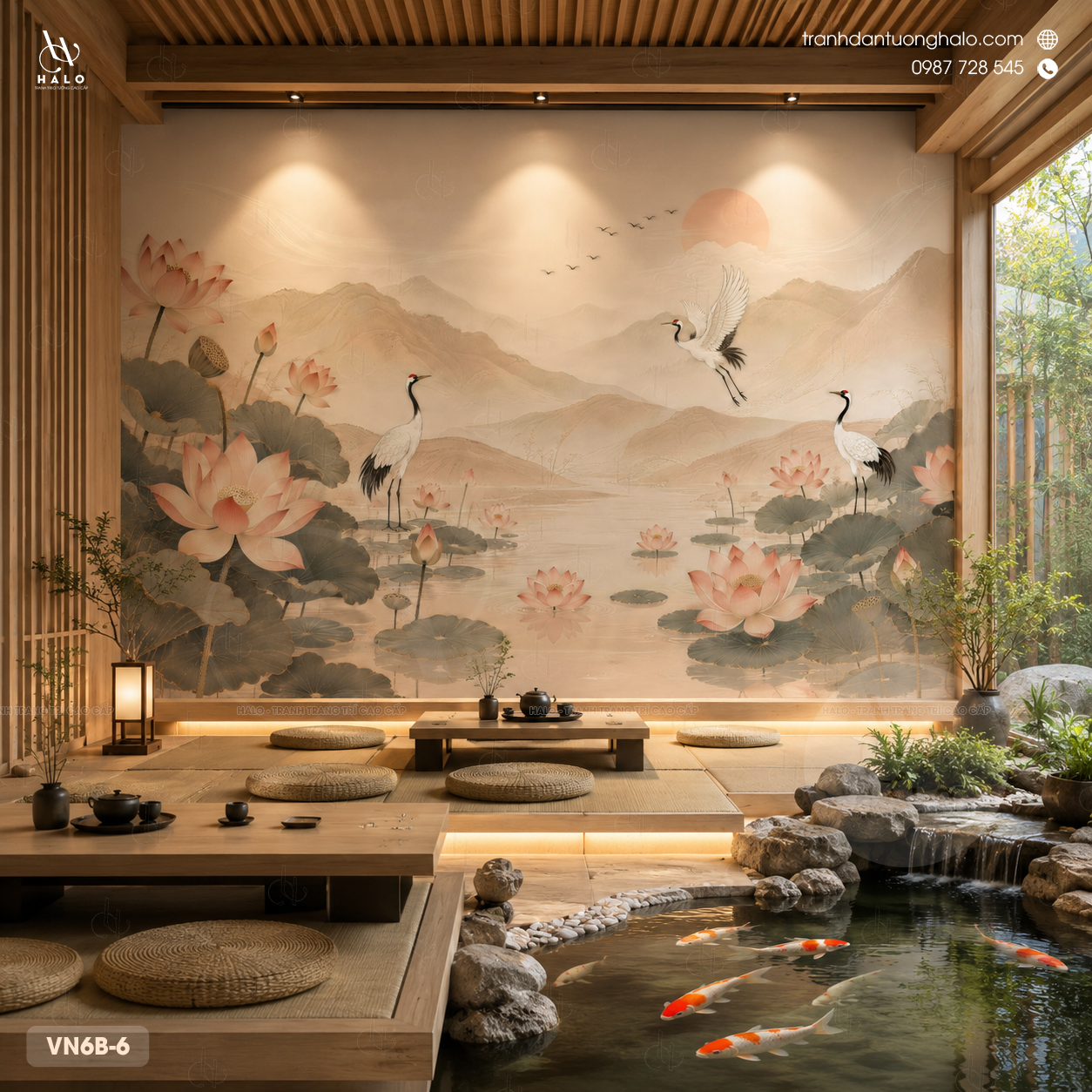  Tranh Dán Tường Phòng Trà - VN6B - 6 