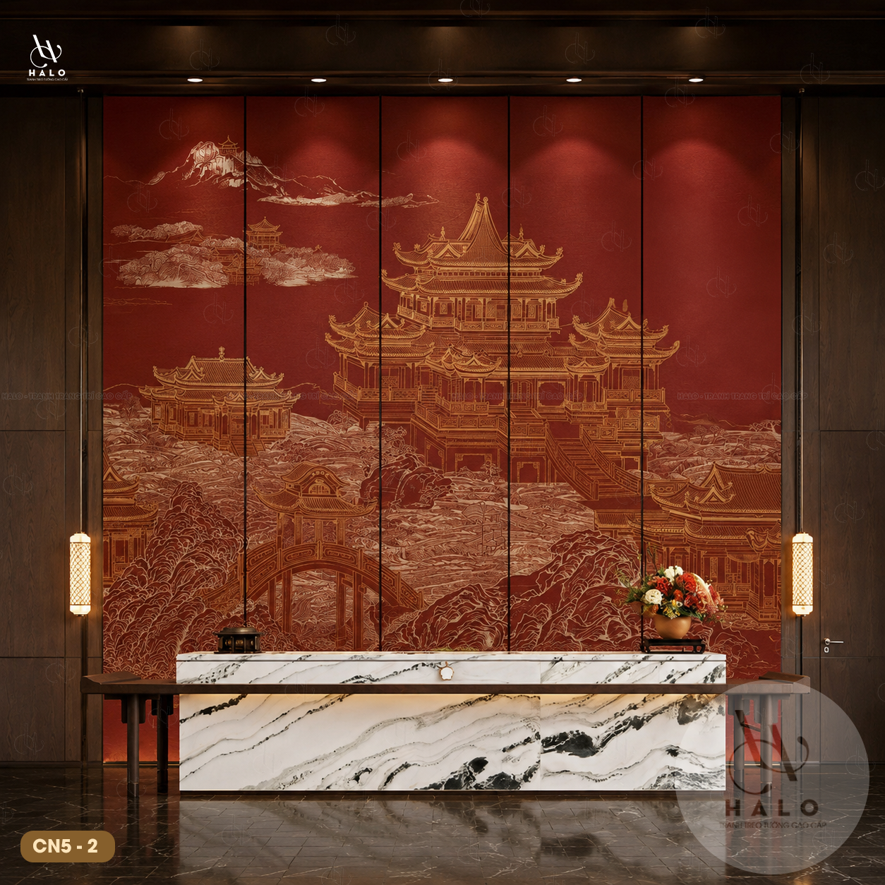  Tranh Dán Tường Indochine - Phong Cảnh Trung Quốc 8D 16D - CN5 - 2 