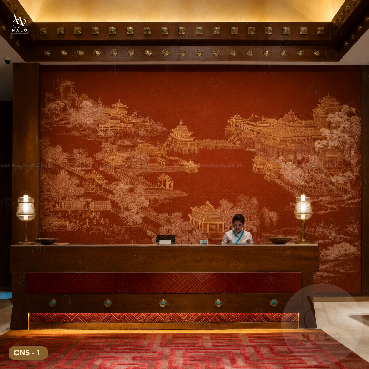  Tranh Dán Tường Indochine - Phong Cảnh Trung Quốc 8D 16D - CN5 - 1 