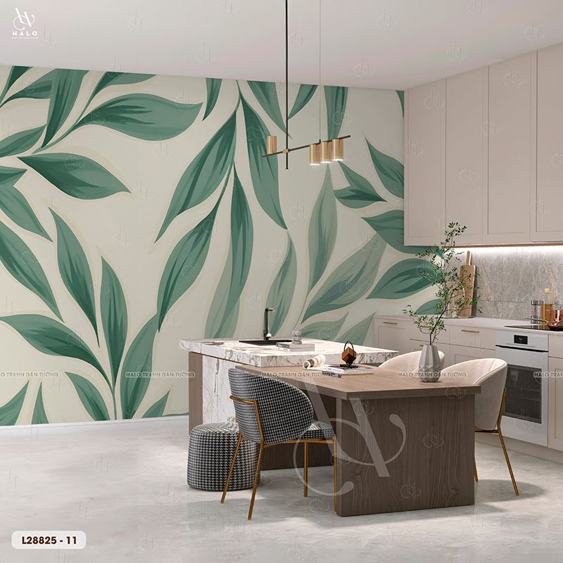  Tranh Dán Tường Lá Cây 8D 16D - L28825 