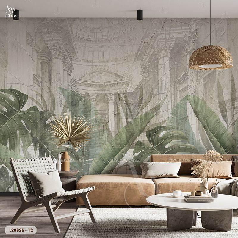  Tranh Dán Tường Lá Cây 8D 16D - L28825 