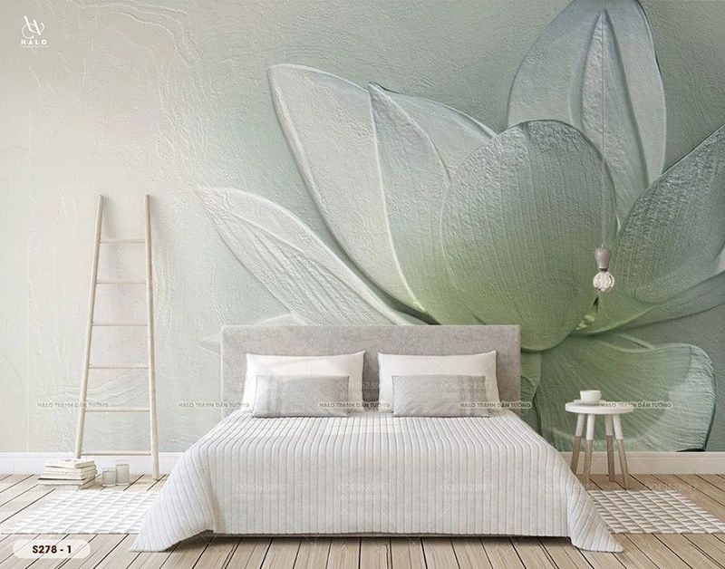  Tranh Dán Tường Hoa Sen 8D 16D - S278 