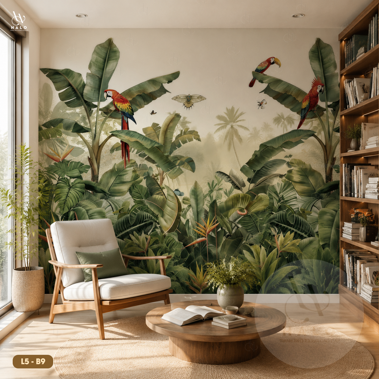  Tranh Dán Tường Lá Cây 8D 16D - L5 - B9 