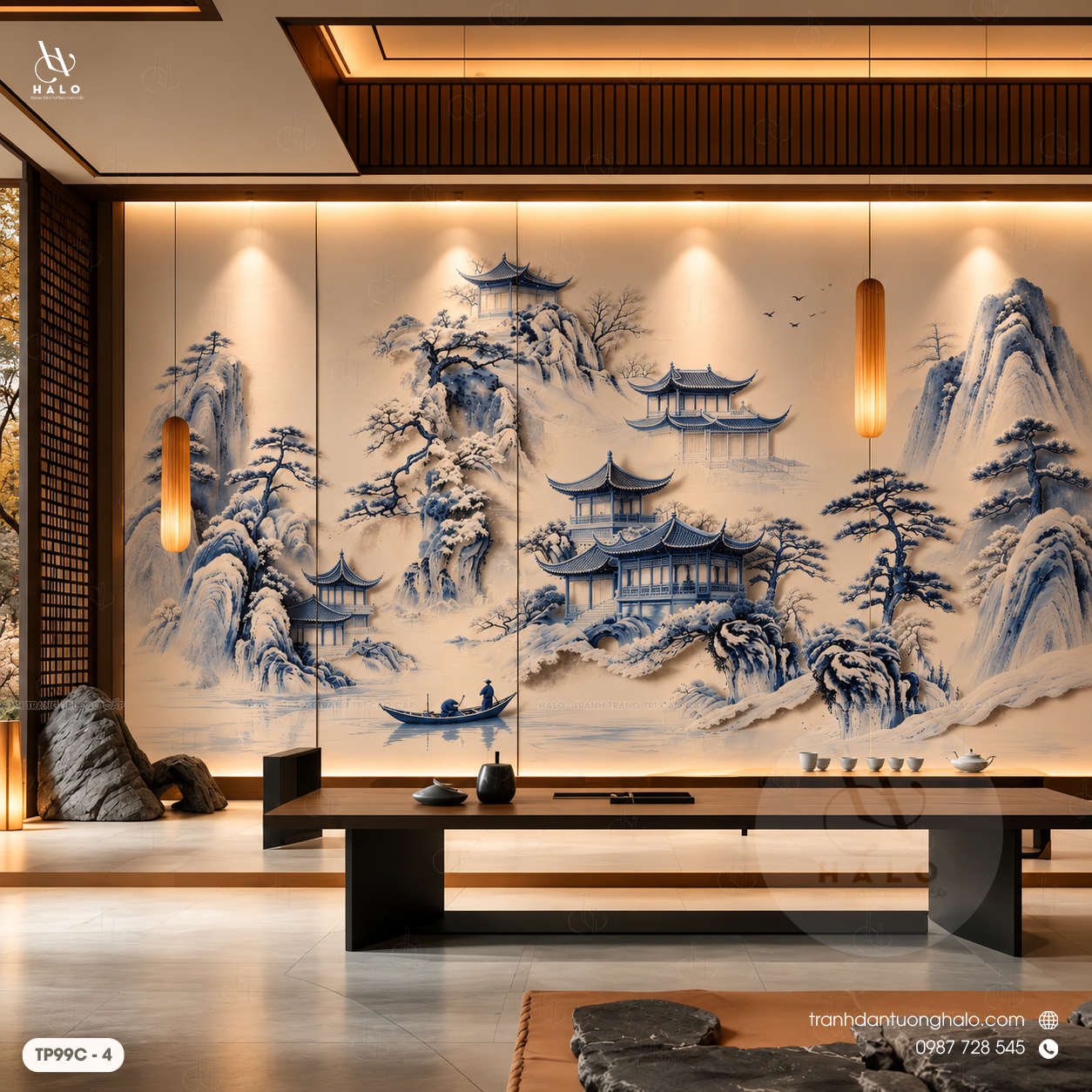  Tranh Dán Tường Sơn Thủy 8D 16D - TP99C - 4 