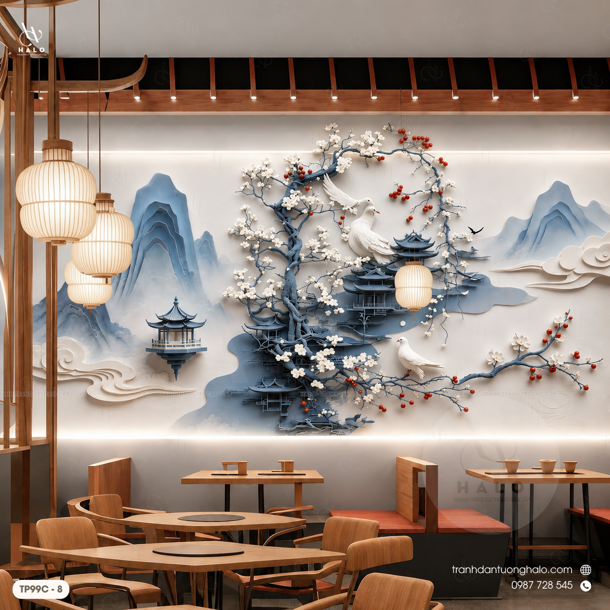  Tranh Dán Tường Sơn Thủy 8D 16D - TP99C - 8 